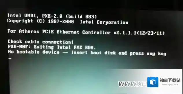 装系统开机提示no bootable device怎么办？