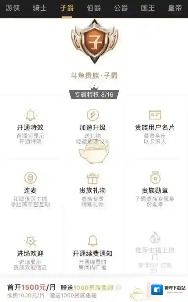 斗鱼续费