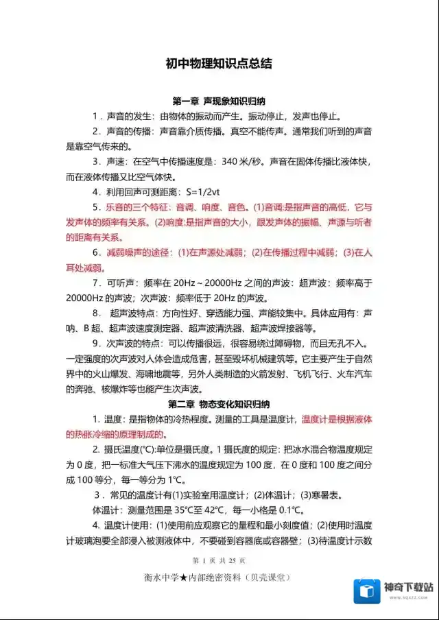 初中物理高清
